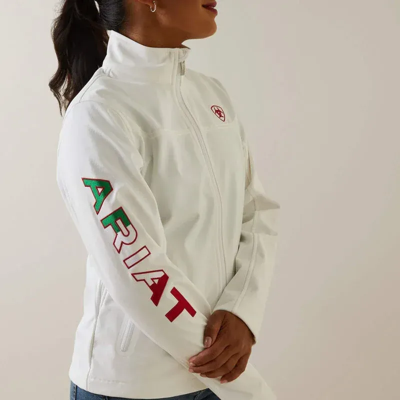 White Ariat soft-shell jacket