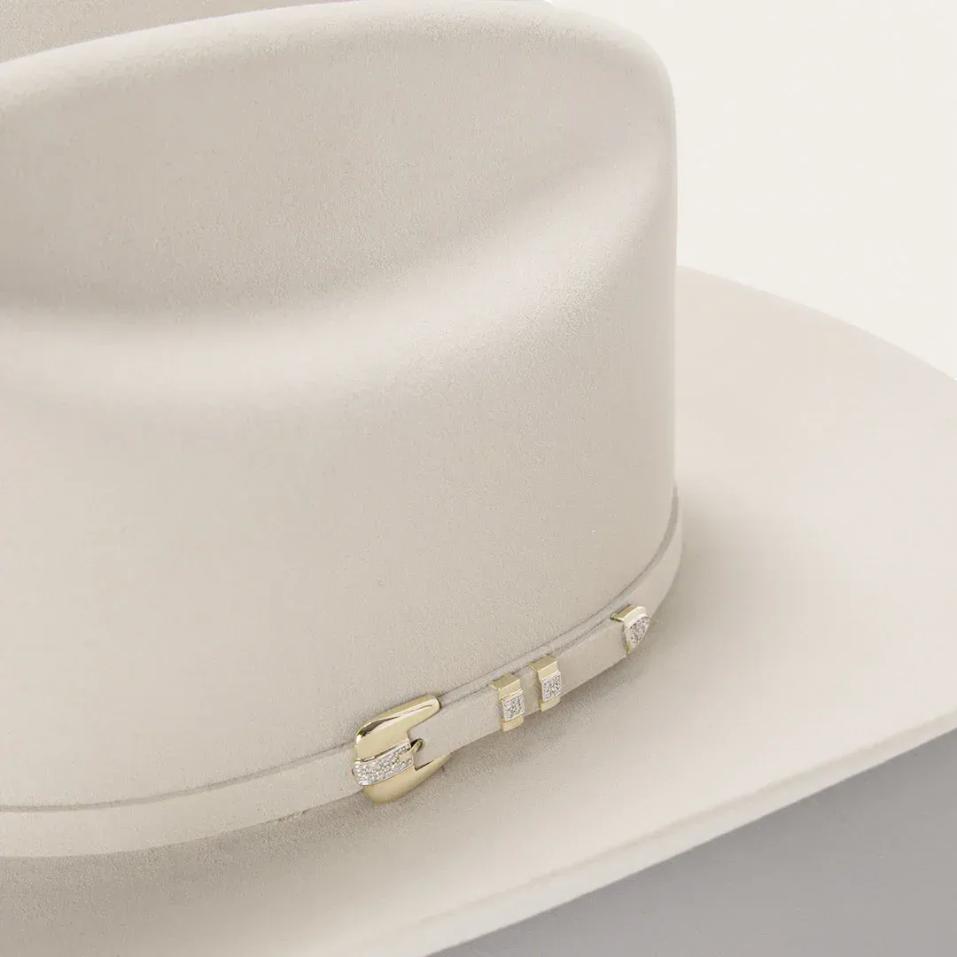 Stetson Diamante 1000X with 3-piece 14K gold buckle