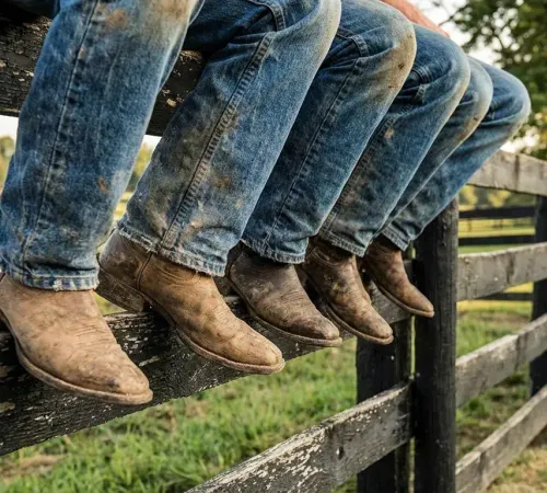 Leather work boots with safety toe and waterproof options